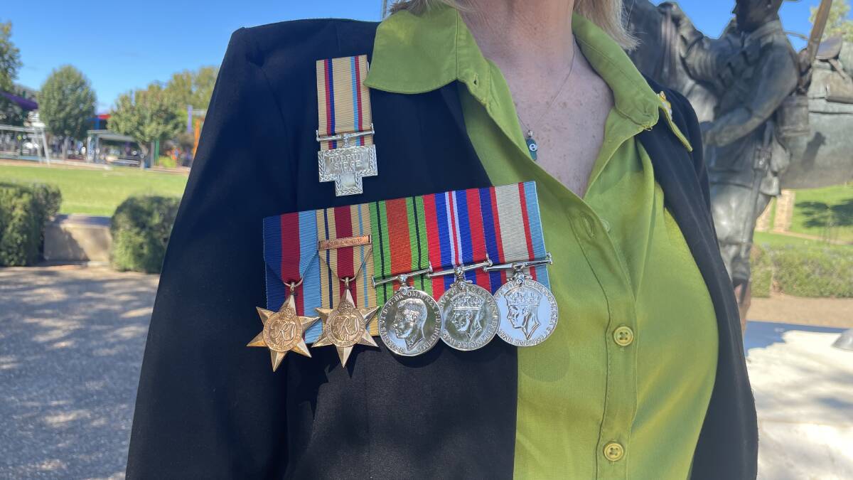 Ms Yeomans will proudly march with her uncle's medals in this year's Tamworth Anzac Day march. Picture by Jonathan Hawes