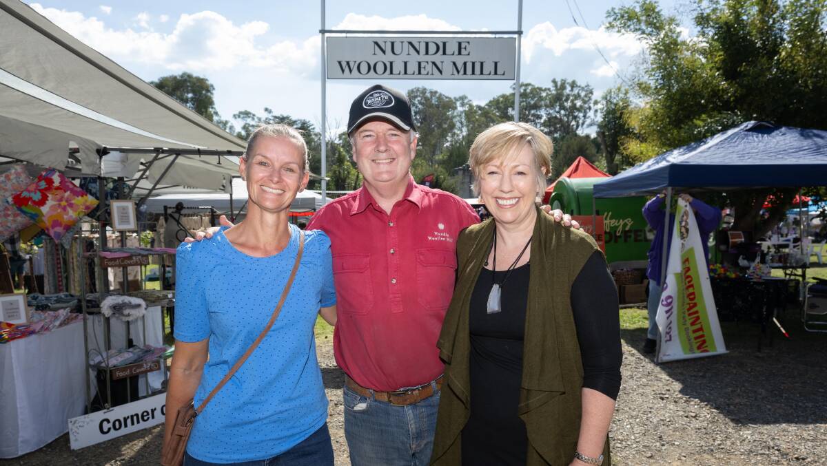 Organisers Susi Rieger, Nick Bradford and Kylie Bradford say events like the Nundle Country Picnic are "essential" to keeping small towns alive. Picture by Peter Hardin