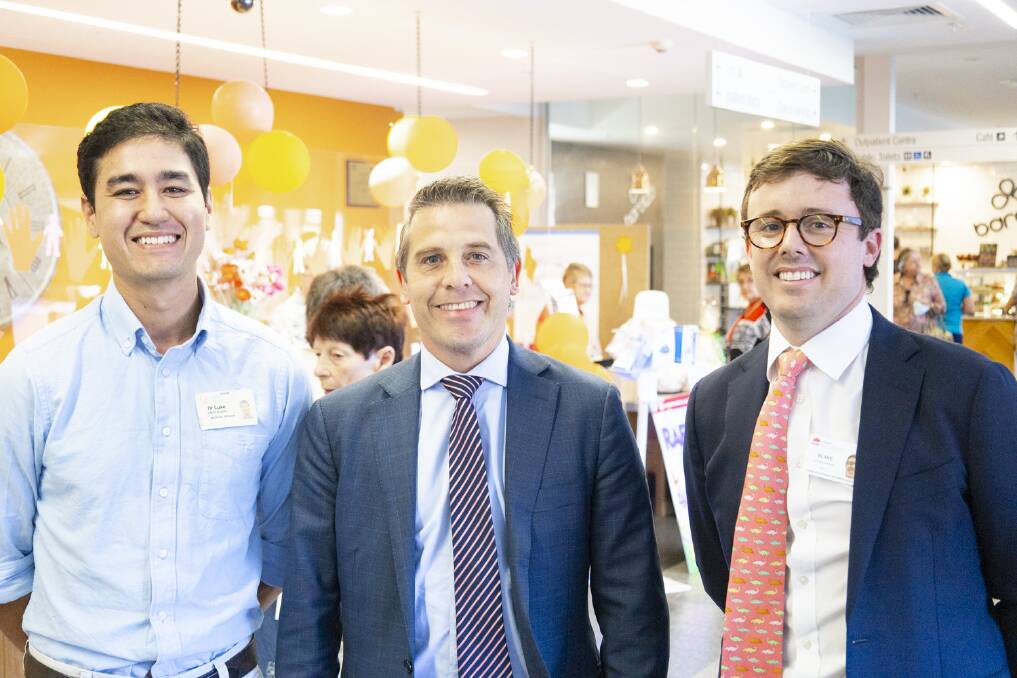 Dr Luke Anderson, NSW Minister for Health Ryan Park, and Dr Blake Knapman. Picture supplied