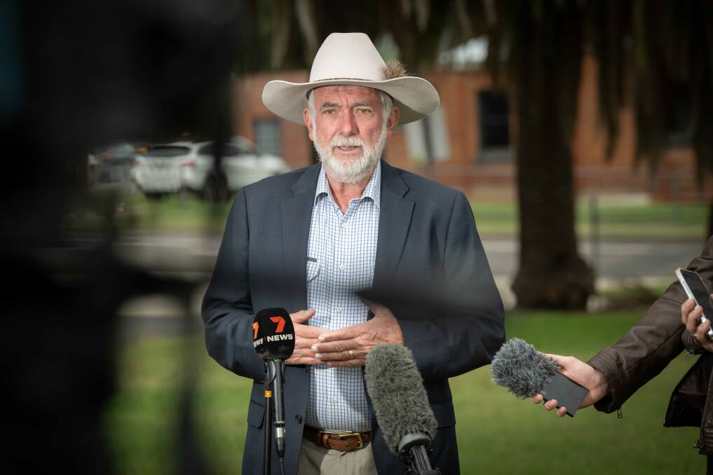 Tamworth mayor Russell Webb spoke with the media on Wednesday, April 10, the morning after council's most recent meeting. Picture by Peter Hardin