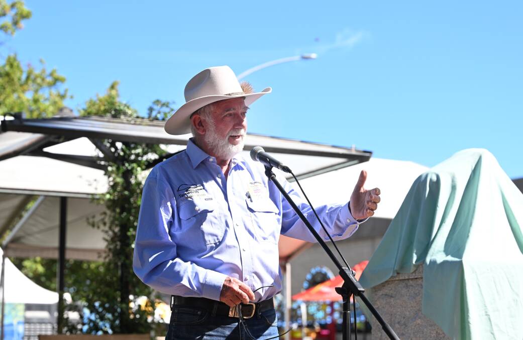 Tamworth mayor Russell Webb on the country music festival's opening day, Friday, January 19. Picture by Gareth Gardner