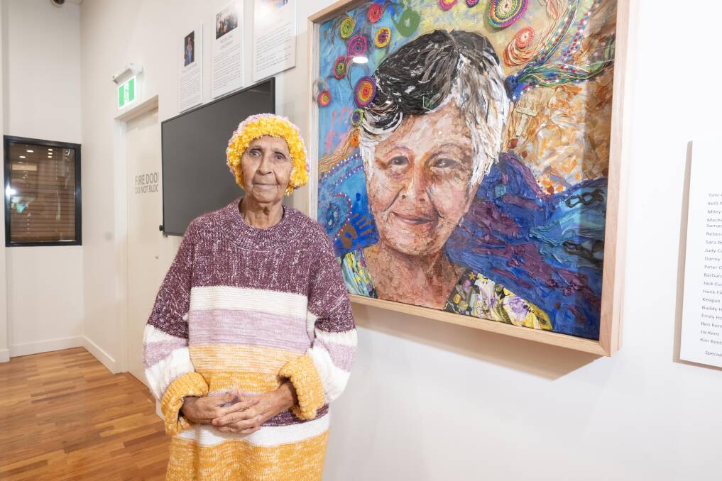 Lynette Kirk said she is grateful for the community's contribution to the portraiture and how they honoured her sister's memory. Picture by Peter Hardin