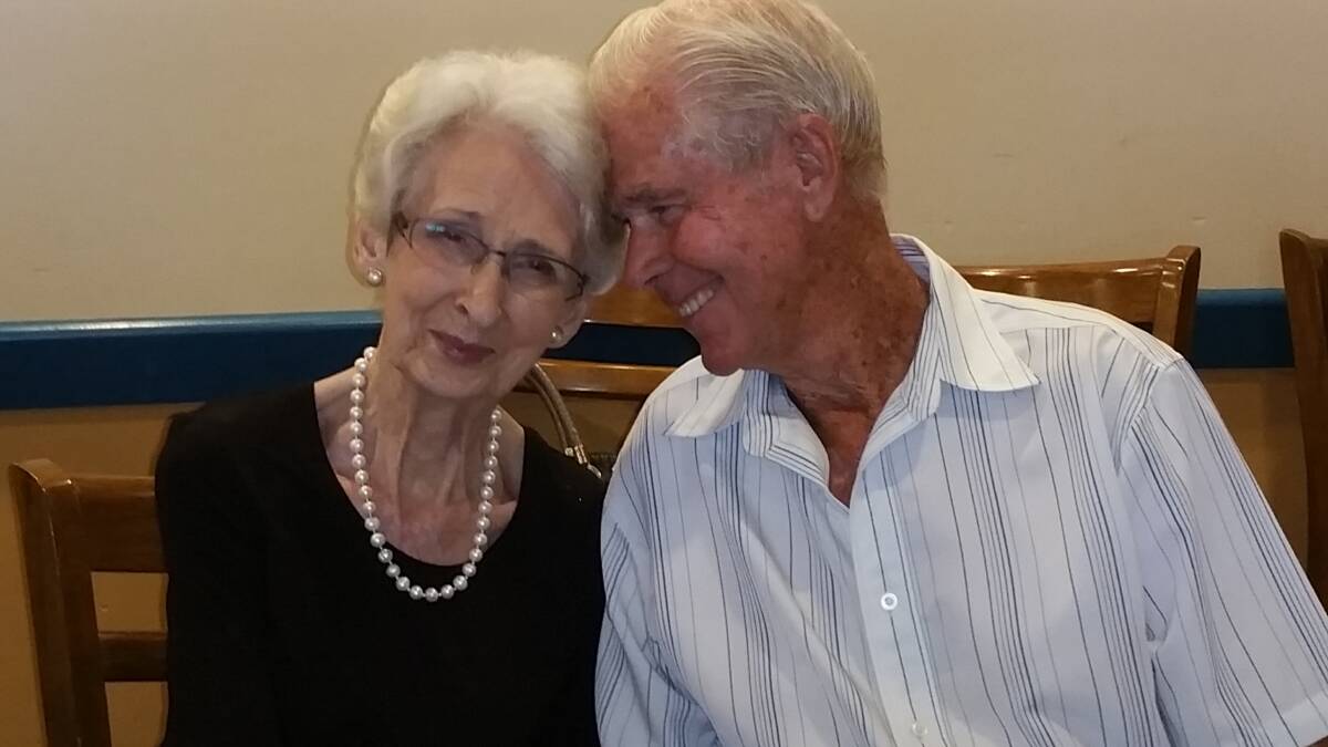 Beryl and Evan Morgan at their anniversary celebrations.