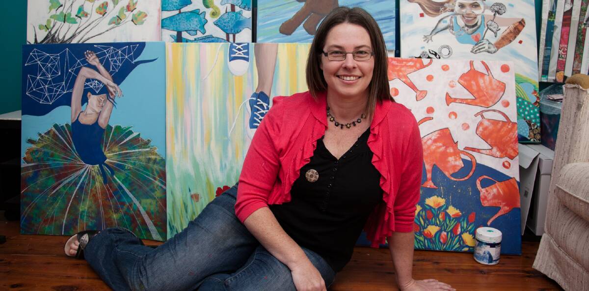 SET TO FLY: Tamworth artists Joanne Stead will soon exhibit her works in Brisbane, just eighteen months after committing to art as a career