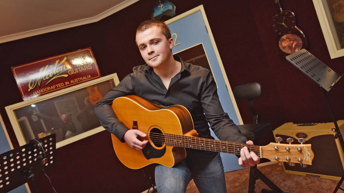 DEBUT RECORDING: Young country singer Fletcher Morley is hoping to make it in the music business from his new base in Tamworth. Photo: Barry Smith 040716BSB03