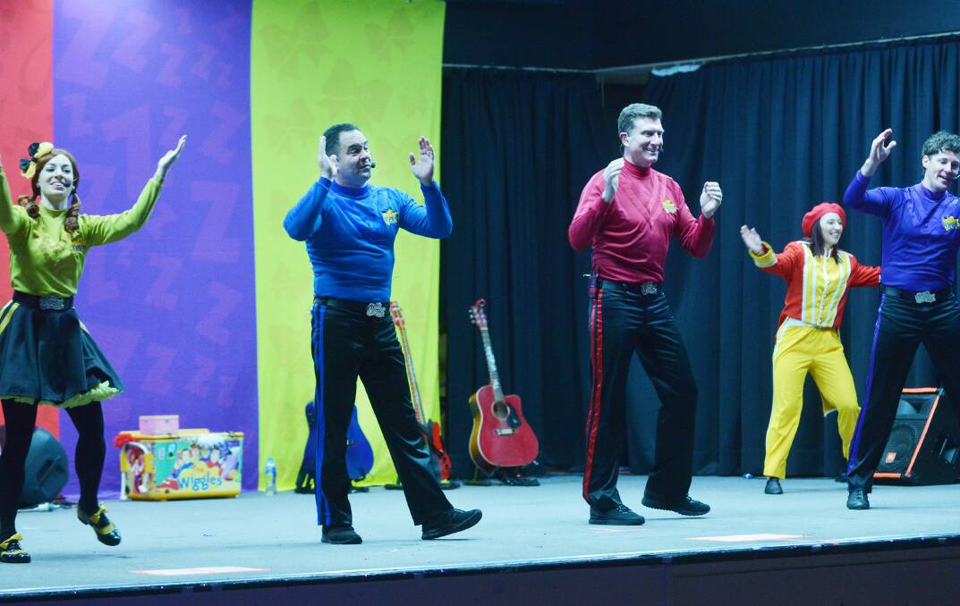 The Wiggles on stage.