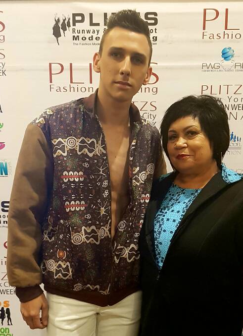 On a high: Tamworth model Zarayn Knight and Colleen Tighe Johnson at PLITZS New York in February this year.