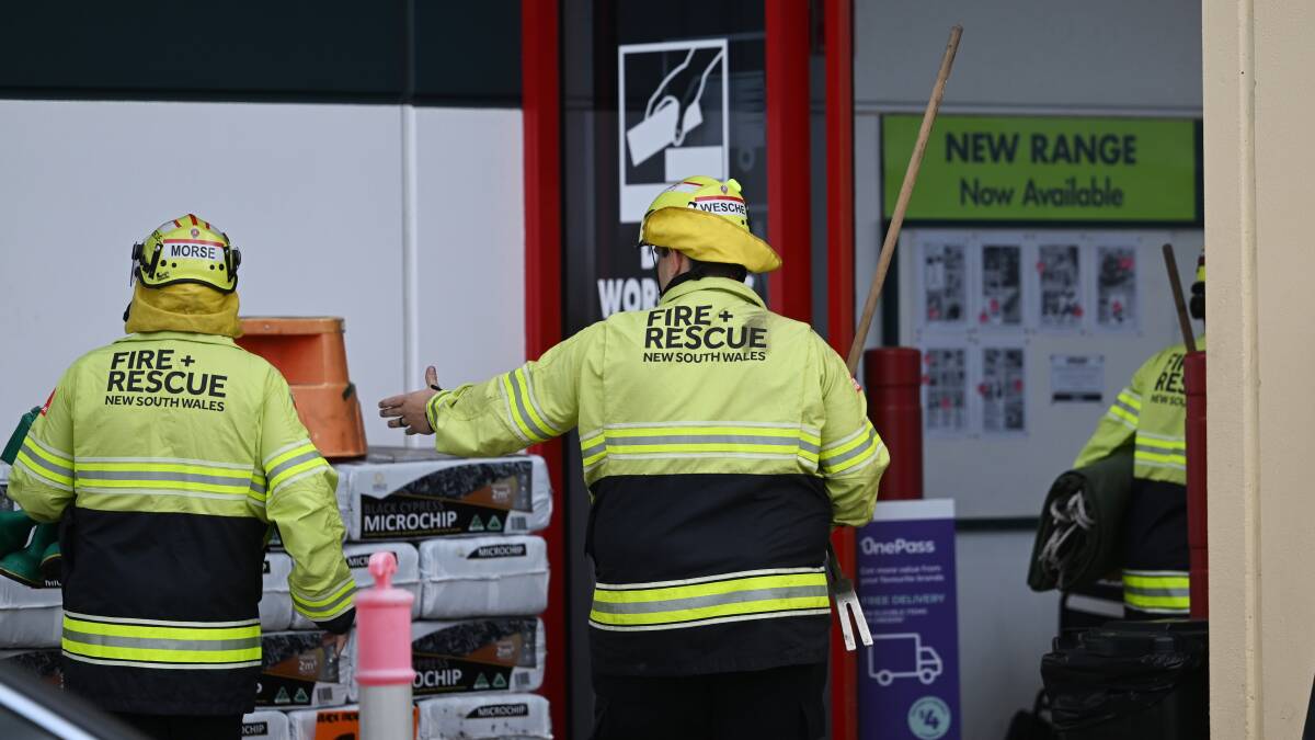 Fire and Rescue crews attended the emergency at Bunnings on Wednesday. Pictures by Gareth Gardner.
