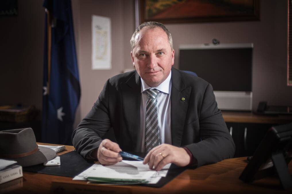 Planning ahead: Barnaby Joyce says he has big plans for New England.