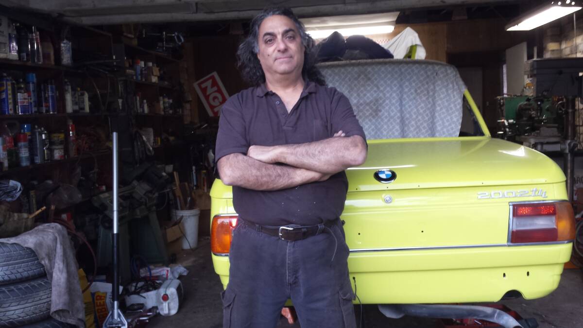 Searching: Sydney man Paul Taffa with his pride and joy. He wants to find out more about its local connections. Photo: Supplied.