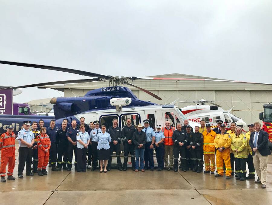 Emergency services join together for the launch of 'Feed a Farmer'.