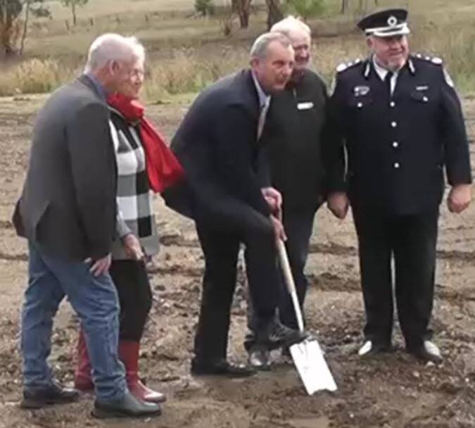 Sod turned: State MP Michael Johnsen turned the first sod on the project 12 months ago, on June 6, 2016.