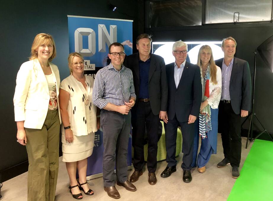 Job done: Jobs for NSW CEO Karen Borg, Armidale Regional Councillor Di Gray, Northern Tablelands MP Adam Marshall, Jobs for NSW Chairman David Thodey and board members Chris Roberts, Jane Cay and Craig Dunn. Photo: Supplied.