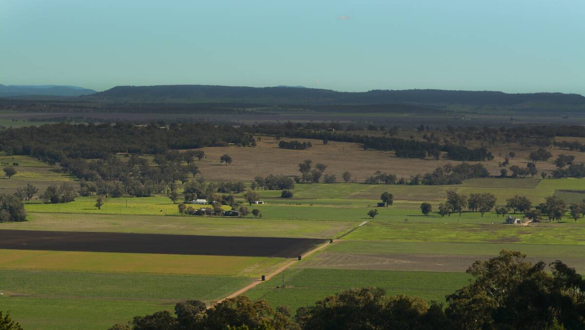 
PRODUCTIVE OUTLOOK: Looking west to the fertile Liverpool Plains from Who'd-a'-Thought-It-Lookout at Quirindi.