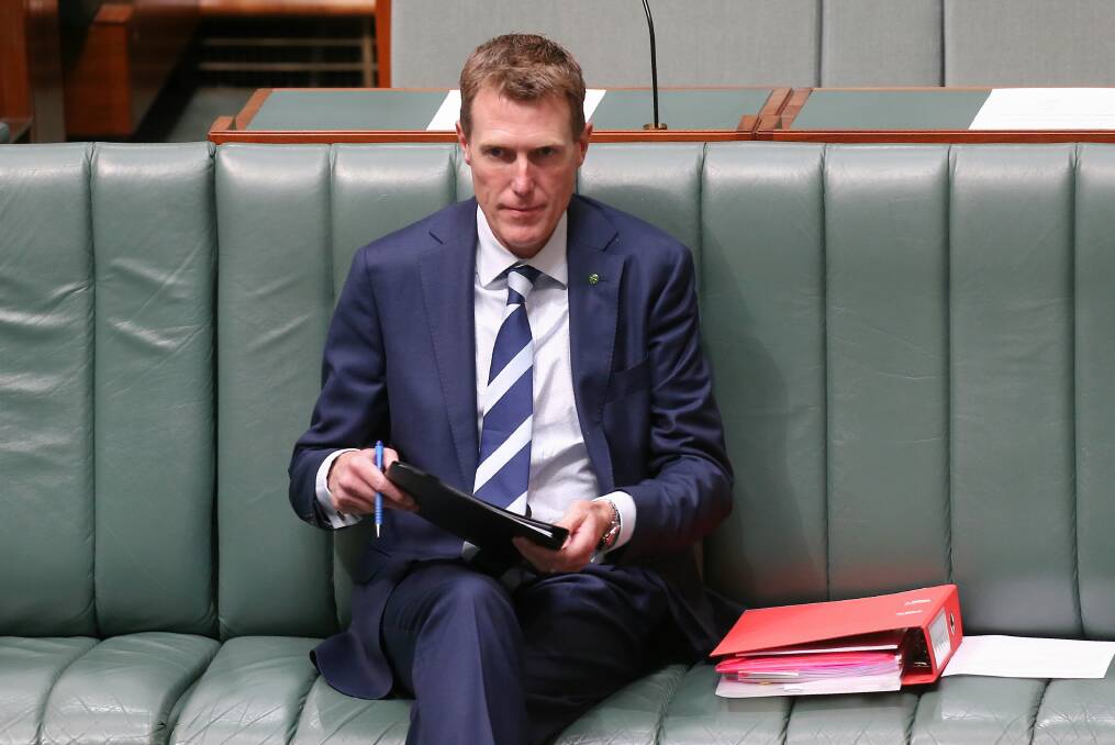 SILENT: Christian Porter is yet to respond to Barnaby Joyce's request for a meeting. Photo: Alex Ellinghausen
