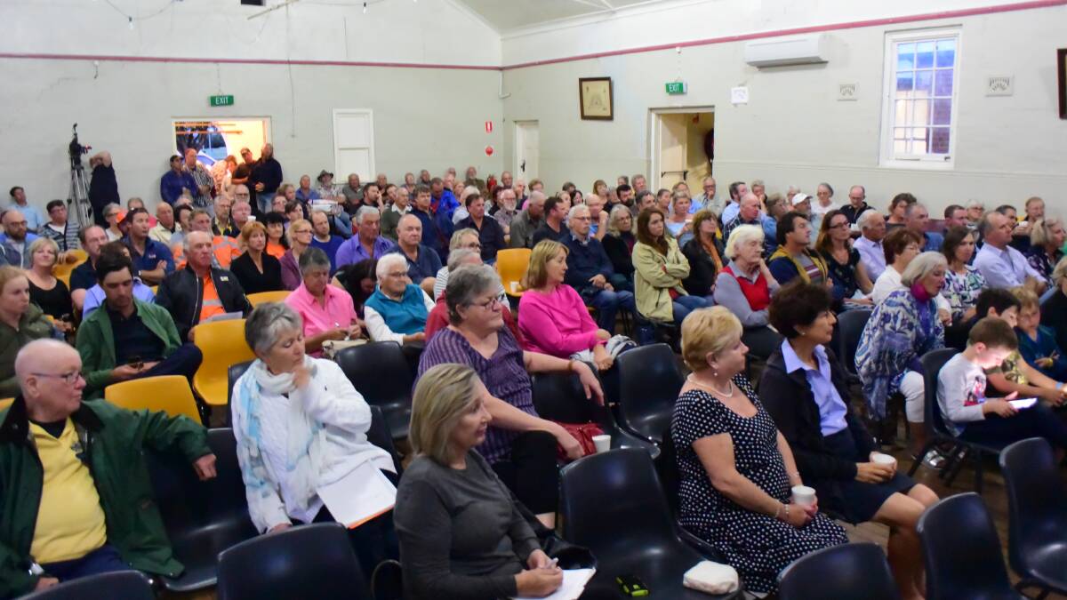 FULL HOUSE: More than 120 people packed out the Nundle Memorial Hall.