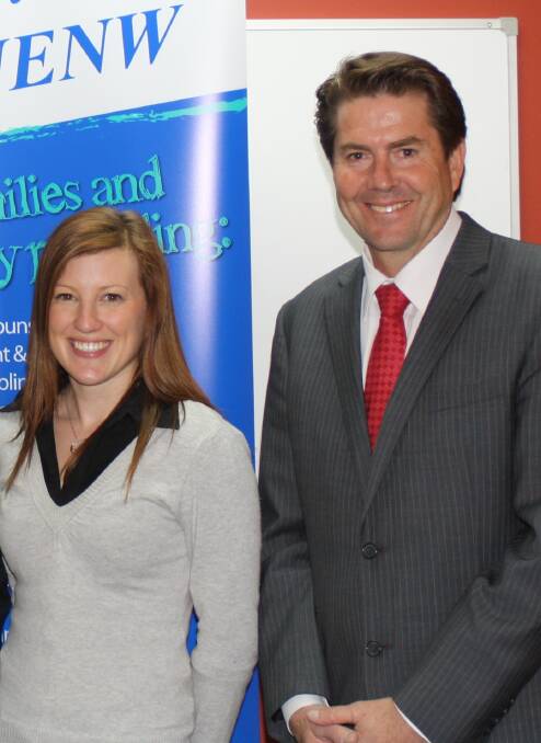 ON TRACK: Caseworker Meghan Lindsay and MP Kevin Anderson.