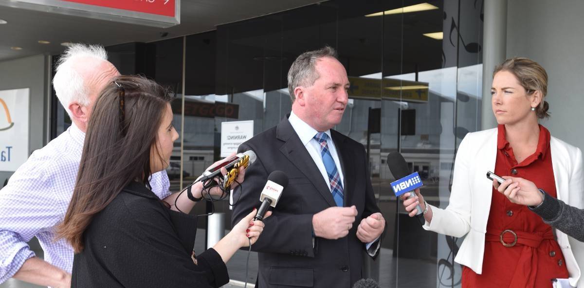 PITCH PROPOSAL: Barnaby Joyce, pictured at Tamworth Airport, said he is open to ideas - but he and his cabinet colleagues need to hear them in detail first.