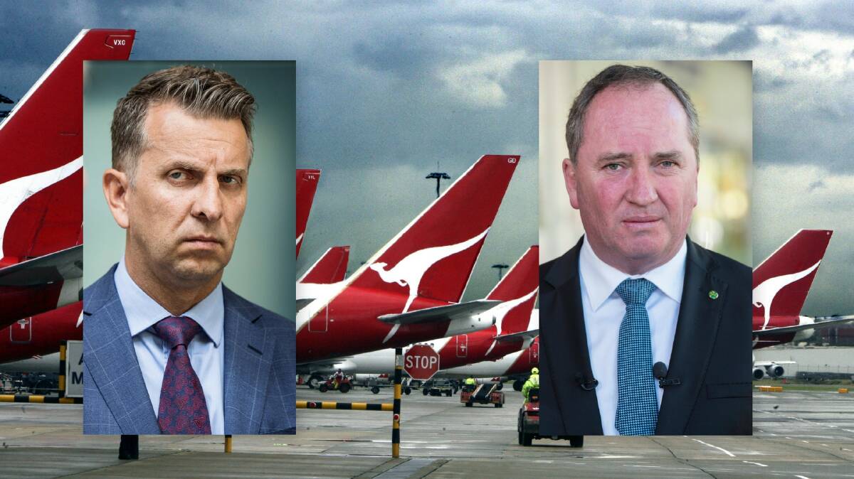 SKY HIGH: Barnaby Joyce said he nor his colleagues have received any correspondence from NSW Transport Minister Andrew Constance, however Mr Constance said he's been repeatedly denied meetings with his federal counterpart, Transport Minister Darren Chester.
