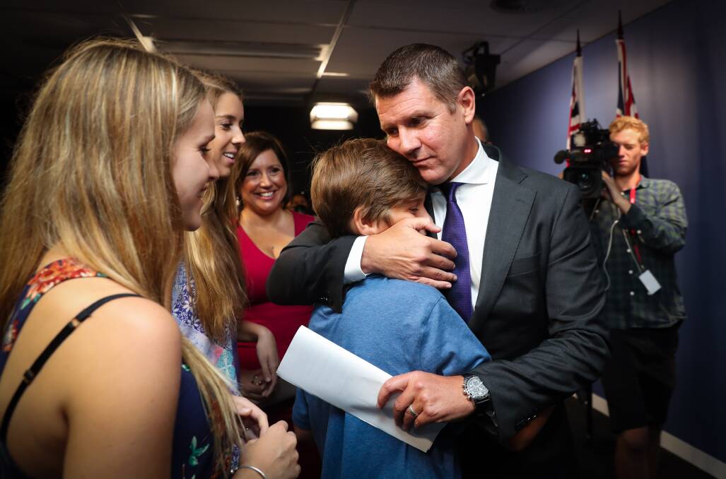 FAMILY FIRST: The health of Mike Baird's family was the main reason he stepped down as NSW Premier. Photo: Janie Barrett