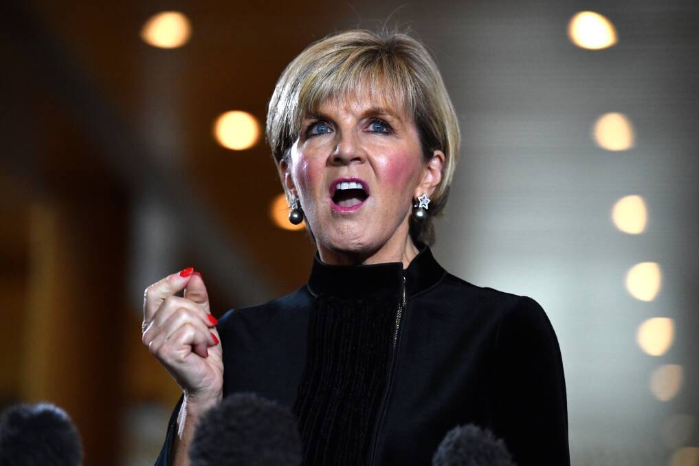 Julie Bishop said she would find it difficult to work with the NZ Labour if it was elected in the country's upcoming election. Photo: Mick Tsikas