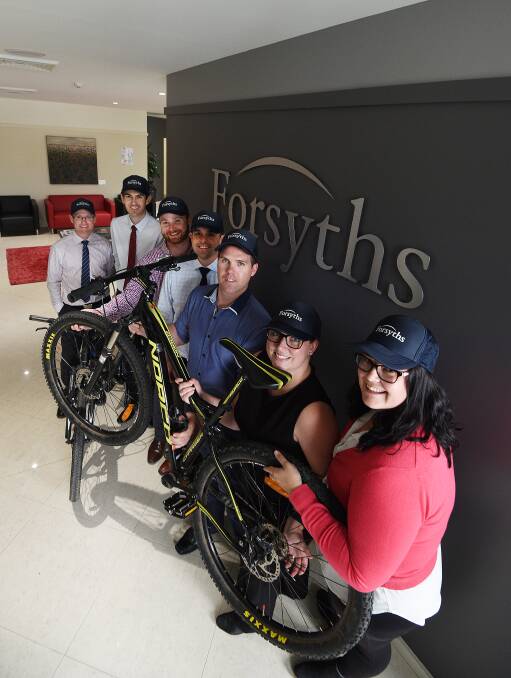 TEAM FORYTHS:  From left, Ben Lockwood, Adam Stacey, Andy Chambers, Mark Slack-Smith, James Handebo, Whitney Scaysbrook and Emily Fritsch.