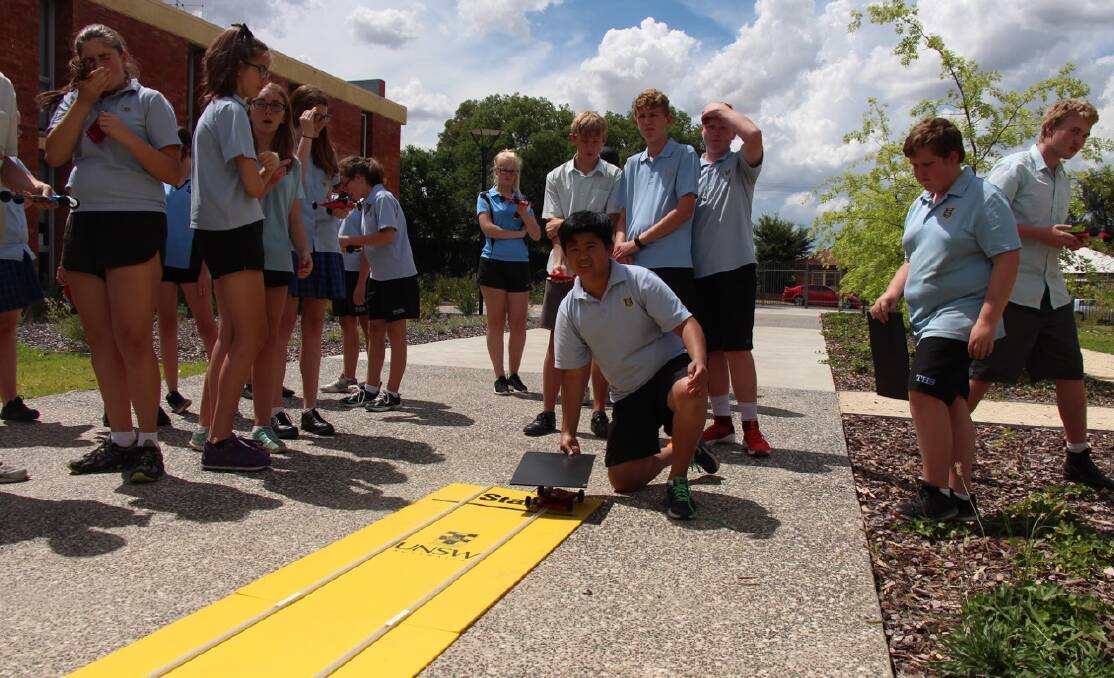 YOUNG MINDS AND BRIGHT IDEAS: Tamworth High School students got the chance to make and race their own solar powered vehicles. 