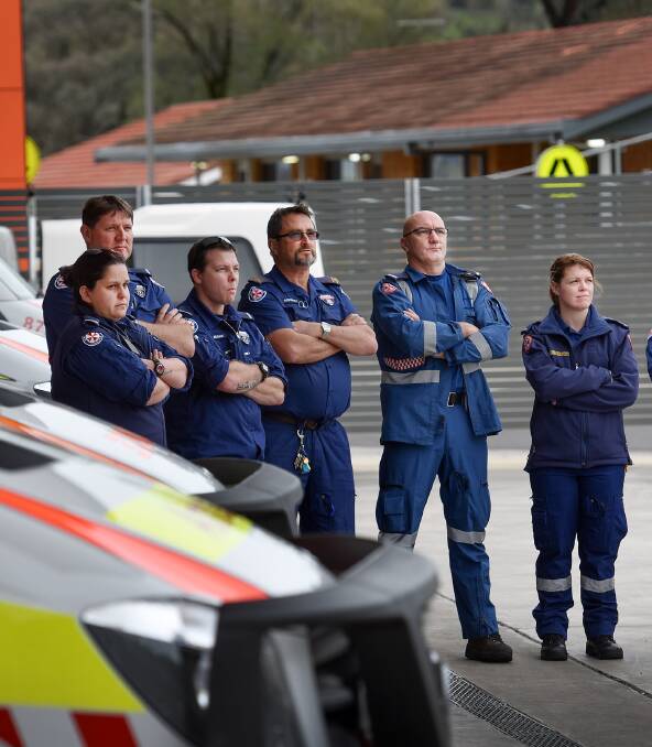IT’S A START: Paramedics want a death and disability scheme similar to what the state’s police officers have. Photo: Gareth Gardner 230816GGC05