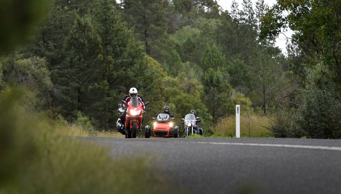 DREAM RIDE: The Oxley Highway attracts riders from across the nation, most of who stop at Walcha. Photo: Gareth Gardner 210916GGA04