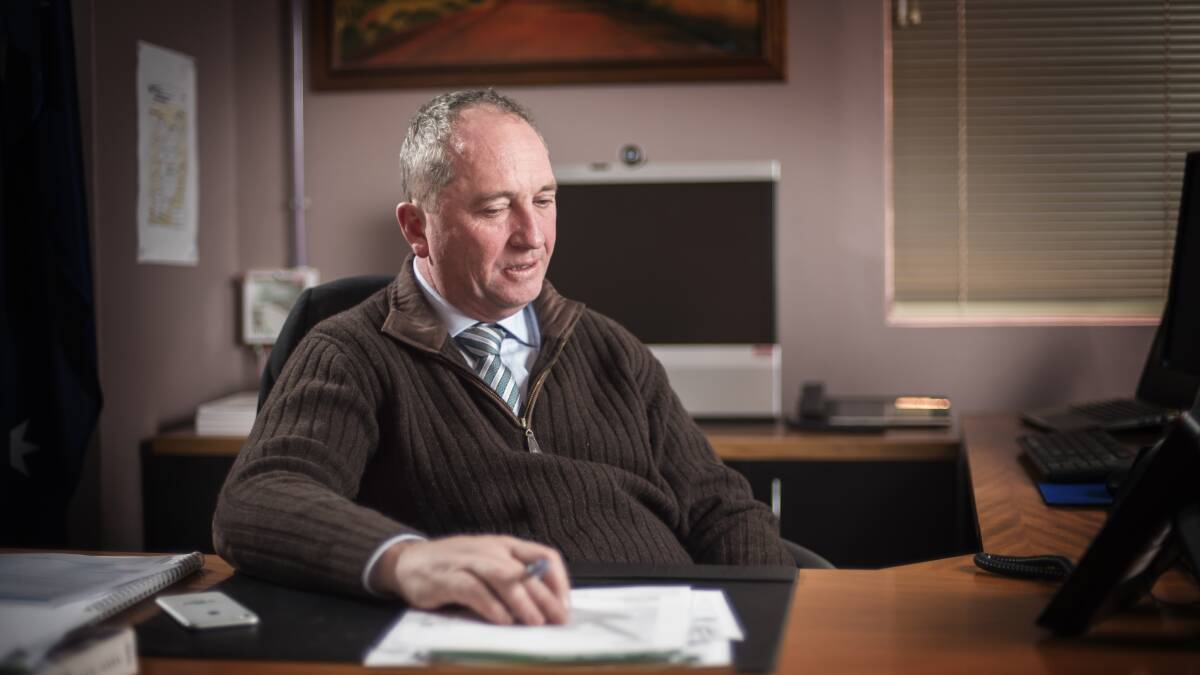 WAITING GAME: Barnaby Joyce will know his future by Friday afternoon . Photo: Peter Hardin