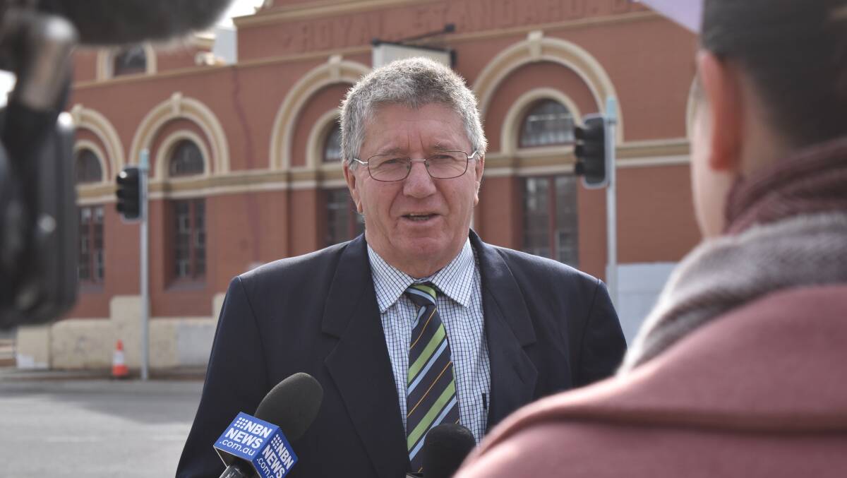 Clearing the air: Mayor Col Murray in Tamworth on Friday. Photo: Ben Jaffrey