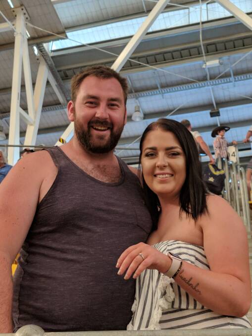 TO BE MARRIED: Dane Russell and Brooke Giffney got engaged at the Tamworth Country Music Festival. Photo: GRACE RYAN.