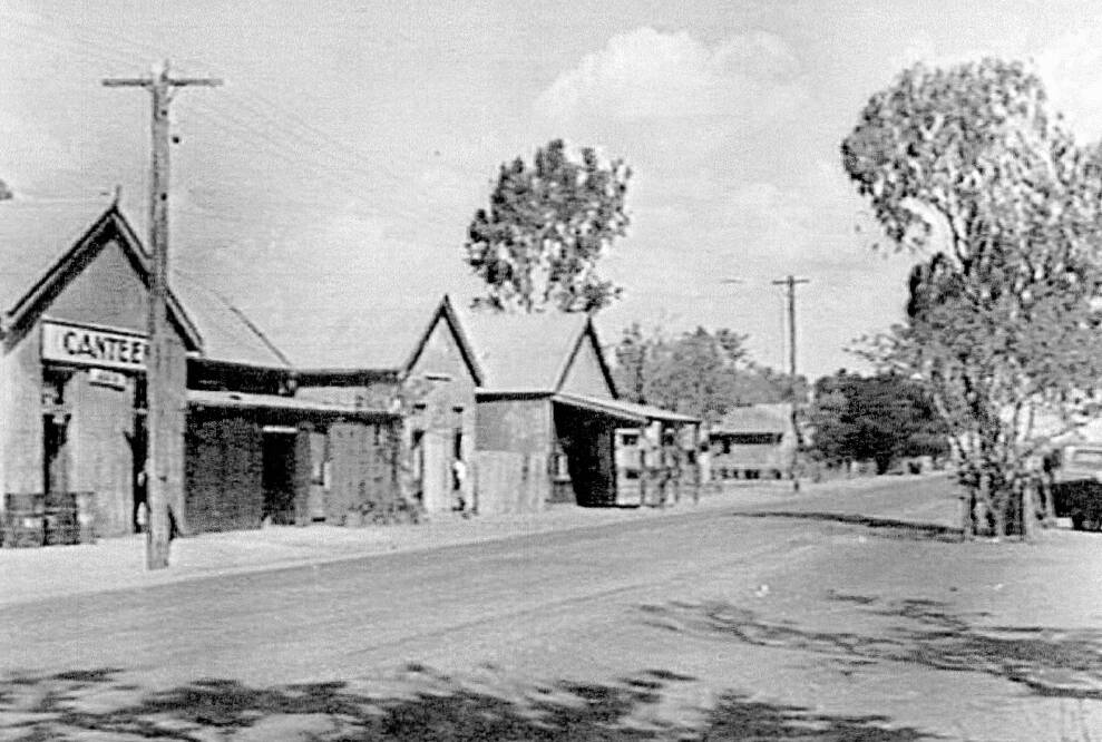 OUTBACK TOWN: Katherine's main street after the bombing in 1943. Picture: Katherine Museum.