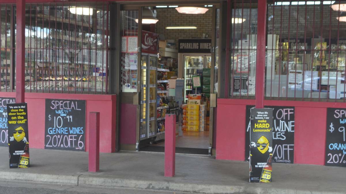 Crime scene: Freddy's Liquor Store in Armidale.