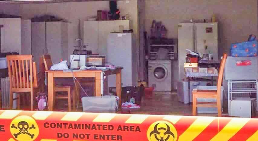 Drug lab uncovered: Police cordoned off the Mackenzie Court home in Tenterfield and dismantled the alleged clandestine lab over the New Year period. Photo: Fire and Rescue NSW