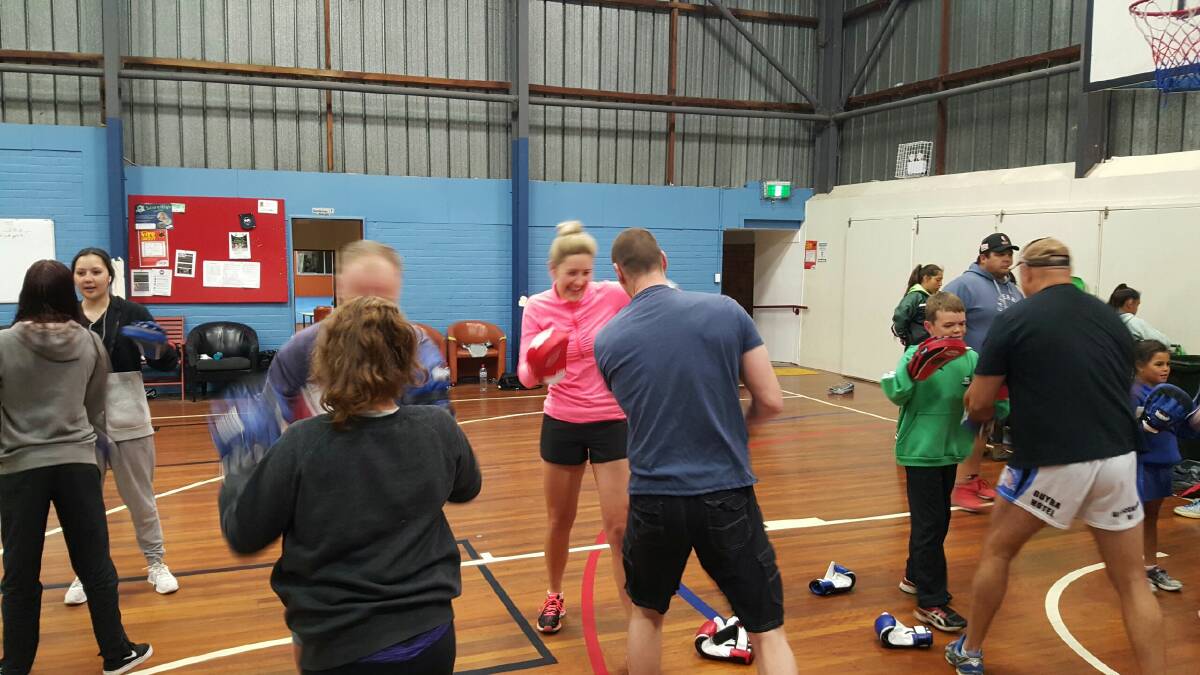 Punching on: Breanna Chillingworth learns the ropes at the Armidale-based boxing program at the PCYC.