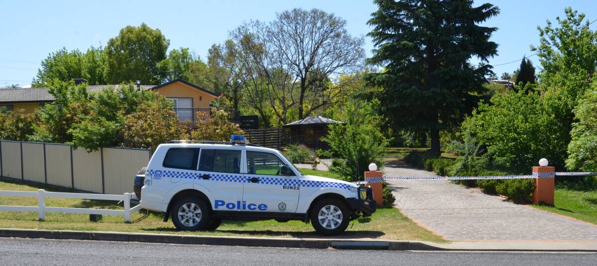 Crime scene: Police at the house where Simone Mottram was allegedly murdered by her son, Bradley Mottram, in October, 2015. Photo: Inverell Times