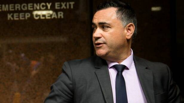 Talking tough: NSW Deputy Premier John Barilaro after a press conference where Premier Mike Baird announced his resignation in Sydney. Photo: Janie Barrett 