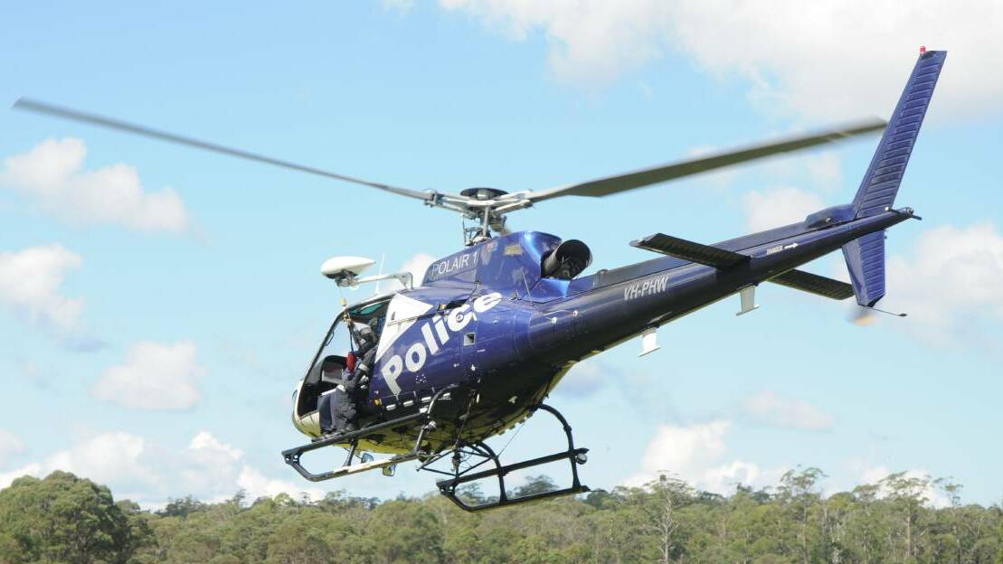 Back-up called in: PolAir was deployed to the Inverell area to assist with the search. Photo: File photo