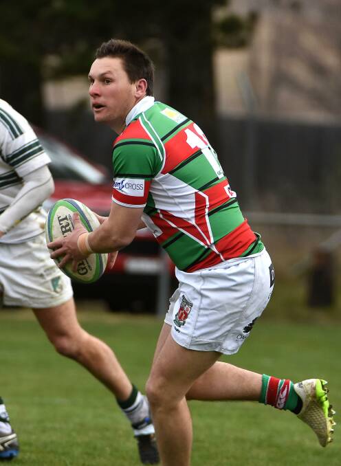 On the charge: Albies' Jack Thomas will be hoping for a win over Armidale Blues on Saturday.