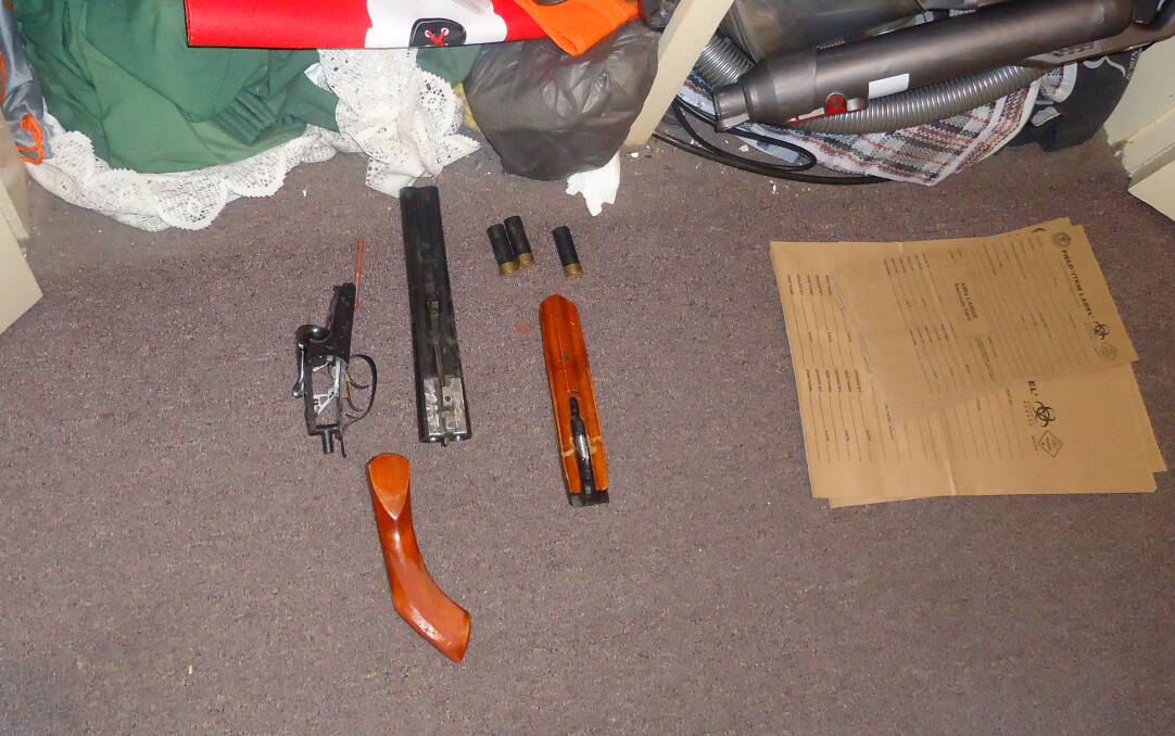 Charges: The sawn-off double-barrel shotgun was seized in Armidale.