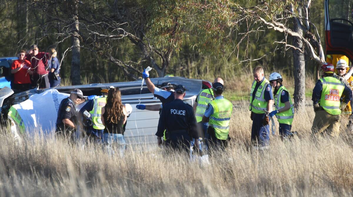 In court: Graham O'Harae is charged with four offences stemming from this crash south of Tamworth on July 19, while claimed one life and injured three others. 