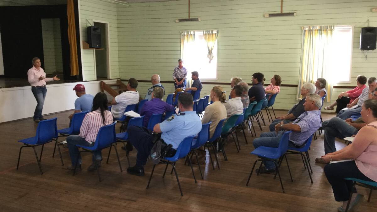 Bushfire briefing: The RFS hosted the community meeting in Bundarra on Friday morning. Photo: NSW RFS