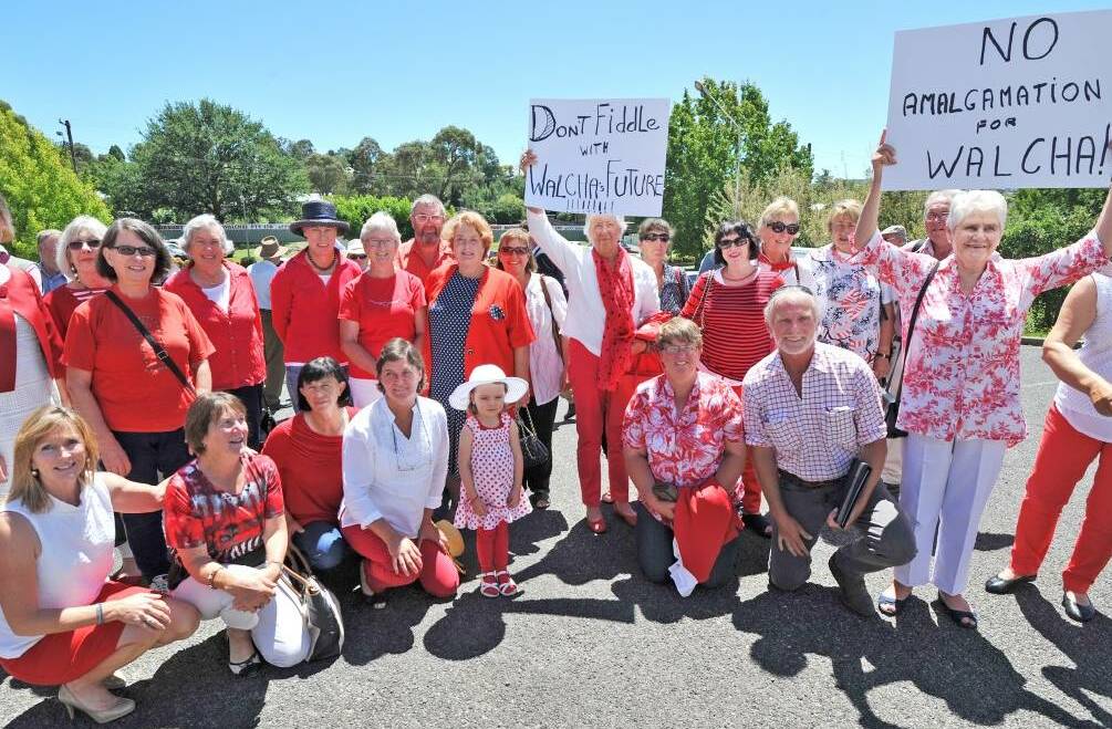 Taking a stand: The Walcha community was loud and proud and sent a defiant message to the government it didn't want to merge with Tamworth. Photo: Barry Smith