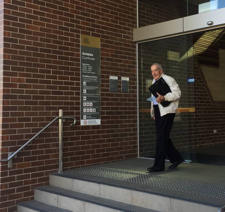 Fresh claims: David Joseph Perrett, 79, outside Armidale Local Court. Armidale detectives are investigating new allegations of historical abuse against the former Catholic priest. Photo: Rachel Baxter 