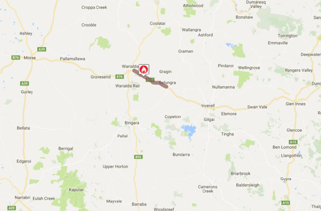 No-go zone: The Gwydir Highway between Warialda and Delungra was shut twice in 24 hours. 