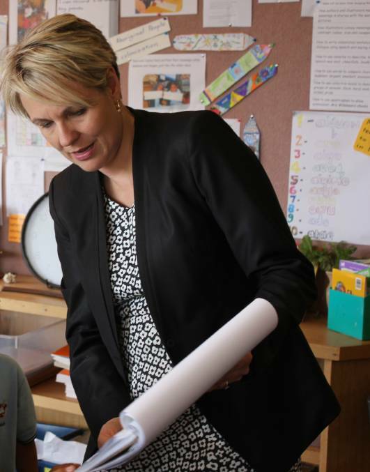 TAKING A STAND: In a visit to an Armidale school, Deputy Opposition Leader Tanya Plibersek said Labor will not support the relocation of the APVMA without the results of a cost-benefit analysis.