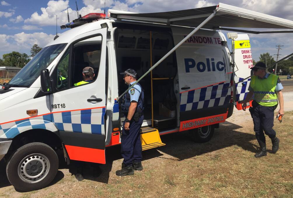Added resources: An RBT bus is set up in Manilla and Attunga to help test drivers who returned positive samples for cannabis and amphetamines in the blitz.