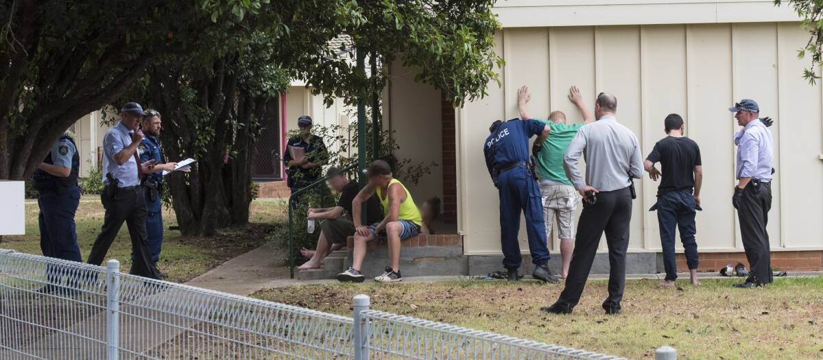 Oxley police including the Tamworth Target Action Group (TAG), detectives and general duties officers executed a search warrant at the Northview St flat in Tamworth on Tuesday afternoon.