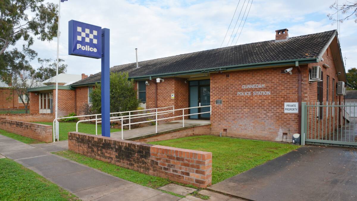 In custody: The 48-year-old man was being questioned by Oxley detectives at Gunnedah Police Station on Tuesday night.
